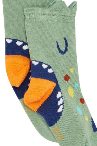 Calcetines con estampado de dinosaurio para bebé niño - Verde