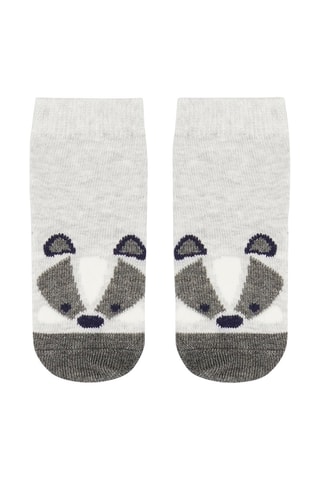Calcetines con estampado de mapache - Gris