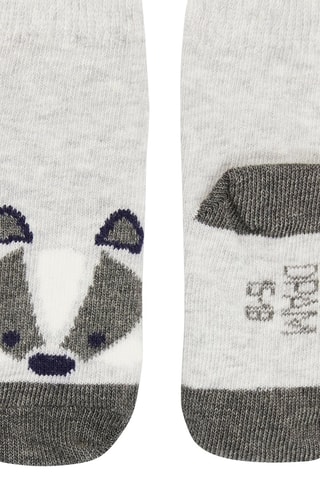 Calcetines con estampado de mapache - Gris