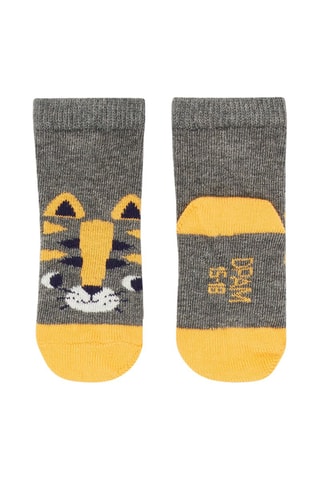 Calcetines con estampado de gato - Gris