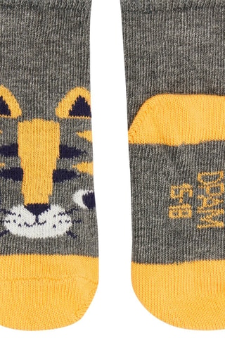 Calcetines con estampado de gato - Gris