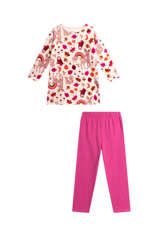 Pijama - Crudo y fucsia