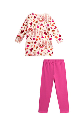 Pijama - Crudo y fucsia