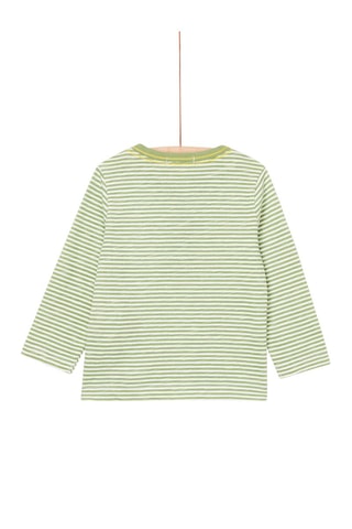 Camiseta - Caqui y blanco