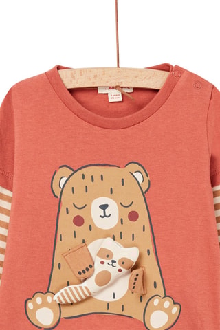 Camiseta con dibujo de doudou 3D - Naranja
