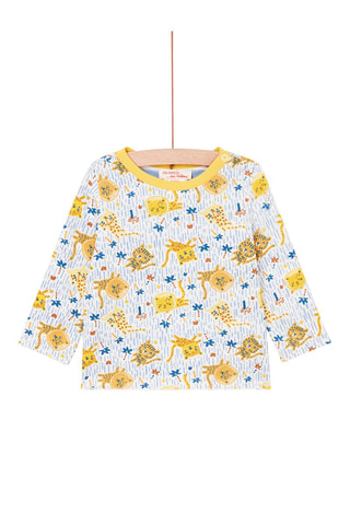 Camiseta reversible - Crudo y amarillo