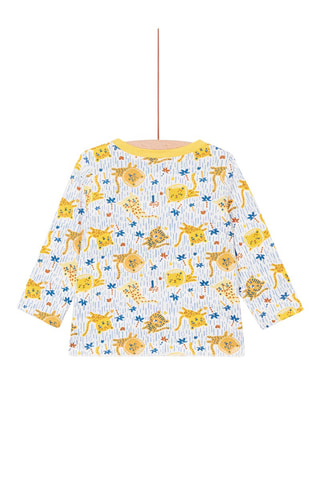 Camiseta reversible - Crudo y amarillo