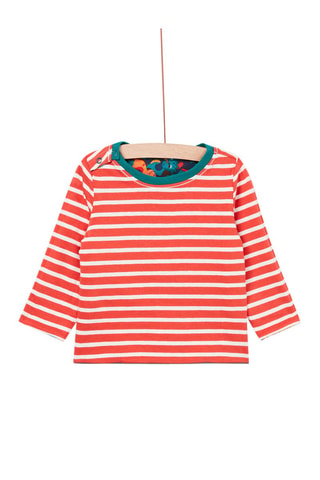 Camiseta reversible - Verde abeto y rojo