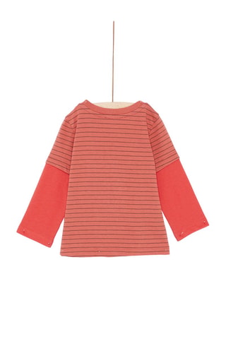 Camiseta con estampado de rayas para bebé niño - Marrón