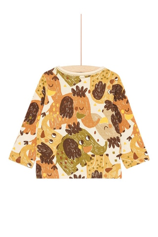 Camiseta con estampado animal - Beige
