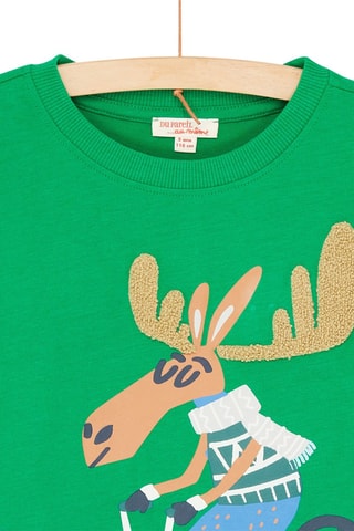 Camiseta con estampado de alce para niño - Verde