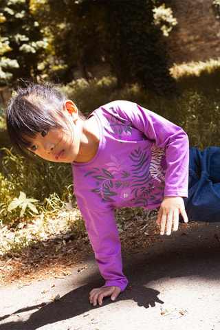 Camiseta con estampado de tigre para niña - Violeta