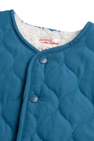 Sudadera reversible - Azul pato y blanco