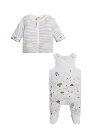 Chaqueta reversible y mono - Blanco