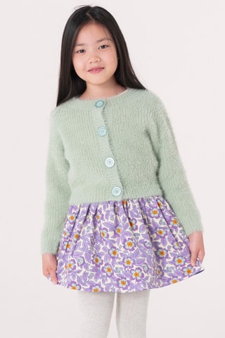 Falda reversible de terciopelo - Marfil
