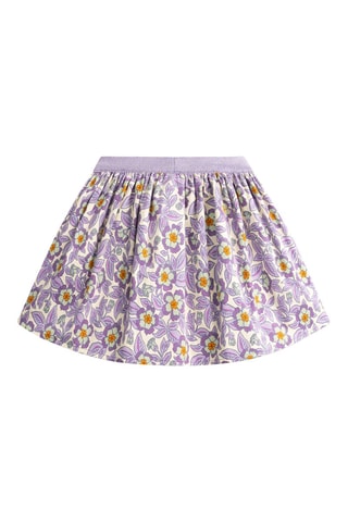 Falda reversible de terciopelo - Marfil