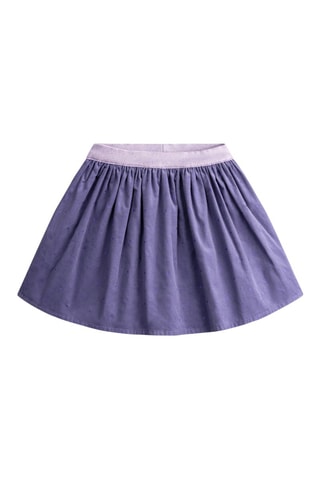 Falda reversible de terciopelo - Marfil