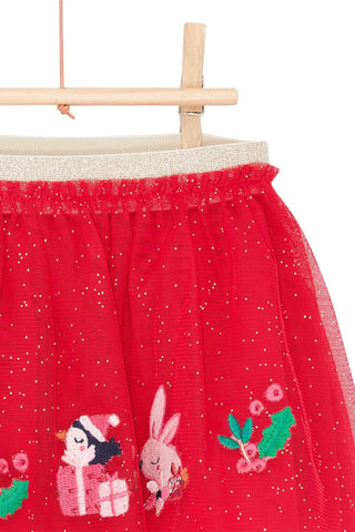 Falda de fiesta para bebé niña - Rojo
