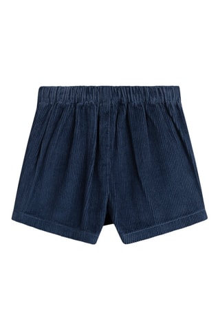 Falda pantalón de pana - Azul petróleo