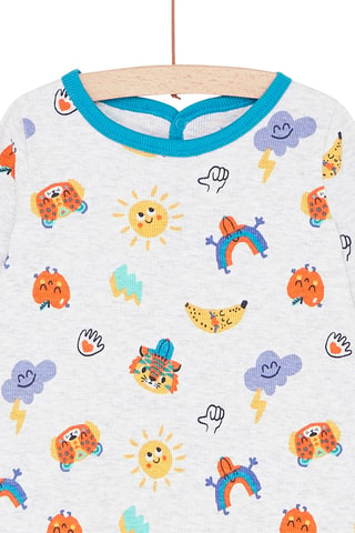 Pelele con estampado de fantasía para bebé niño - Gris