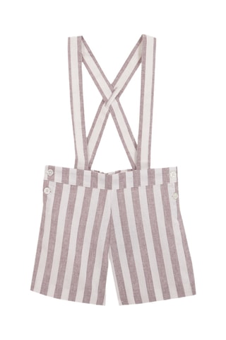 Mouwloos Linnen Tuinshort - Blauw