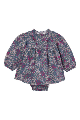 Jurk met Ruches - Blauw