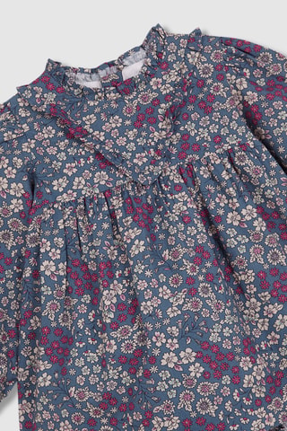 Jurk met Ruches - Blauw