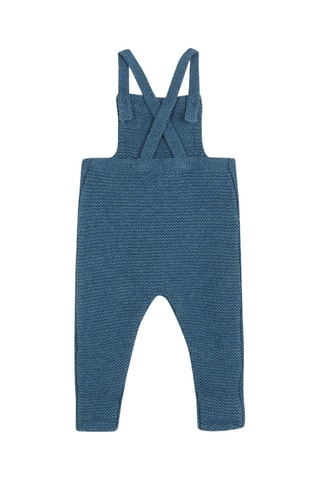 Mouwloos Merinoswollen Kruippakje - Blauw