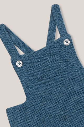 Mouwloos Merinoswollen Kruippakje - Blauw