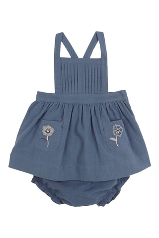 Onderbroek en Tuinjurk - Blauw - Beige en blauw