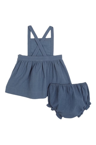 Onderbroek en Tuinjurk - Blauw - Beige en blauw