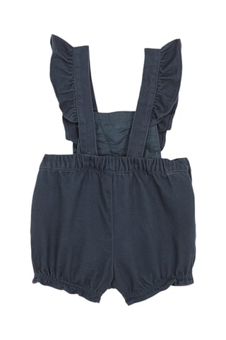 Mouwloze tuinbroek met geïntegreerd short - Blauw