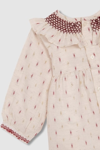 Jurk en Bloomer - Ecru - Wit en rood
