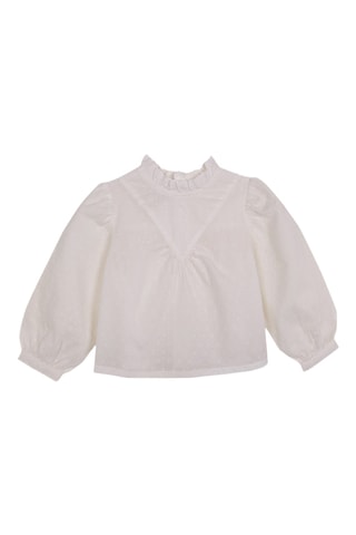 Plumetis Top - Wit