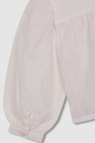 Plumetis Top - Wit