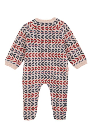 Wollen Kruippakje - Beige - Rood