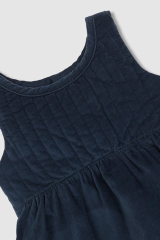 Mouwloze jurk. - Blauw