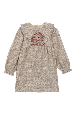 Robe - Beige et gris