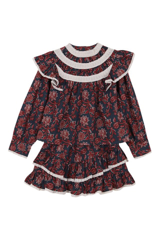 Robe volantée - Bleu