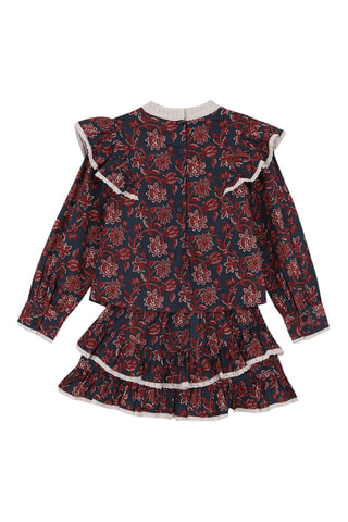 Robe volantée - Bleu
