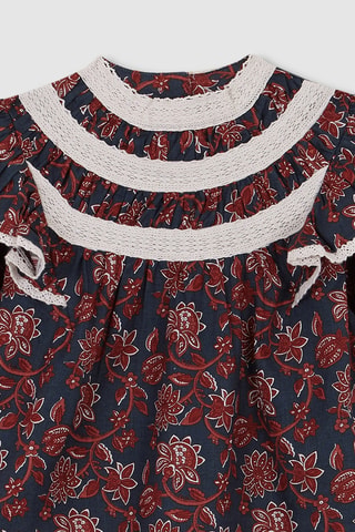 Robe volantée - Bleu