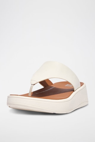 Tongs en cuir F-Mode - Beige