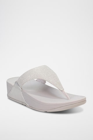 Tongs compensées Lulu Shimmerlux - Beige