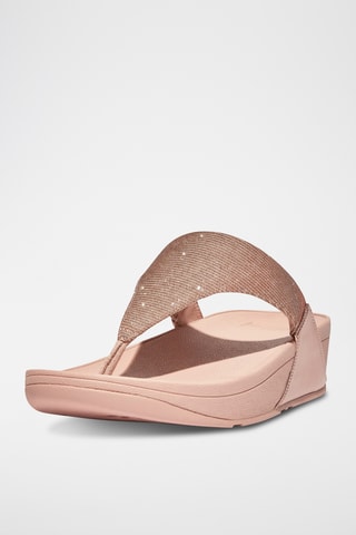 Tongs compensées Lulu Shimmerlux - Rose