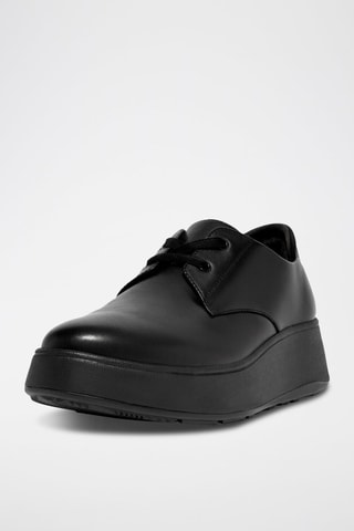 Leren Platform Derby’s F-mode - Zwart