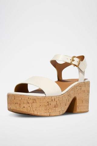 Leren Sandalen met hak Cush - Wit