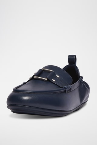 Leren Mocassins Dynamicush - Marineblauw