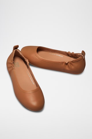 Leren Ballerina’s - Bruin