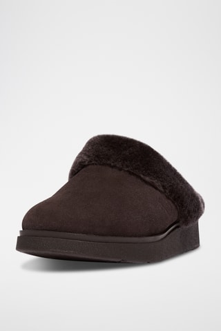 Leren Gevoerde Clogs Microwobbleborad - Bruin