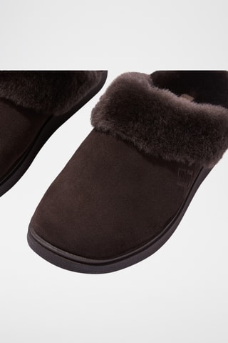 Leren Gevoerde Clogs Microwobbleborad - Bruin